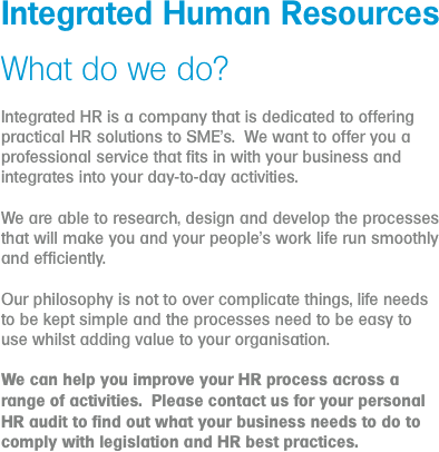 Integrated Human Resources